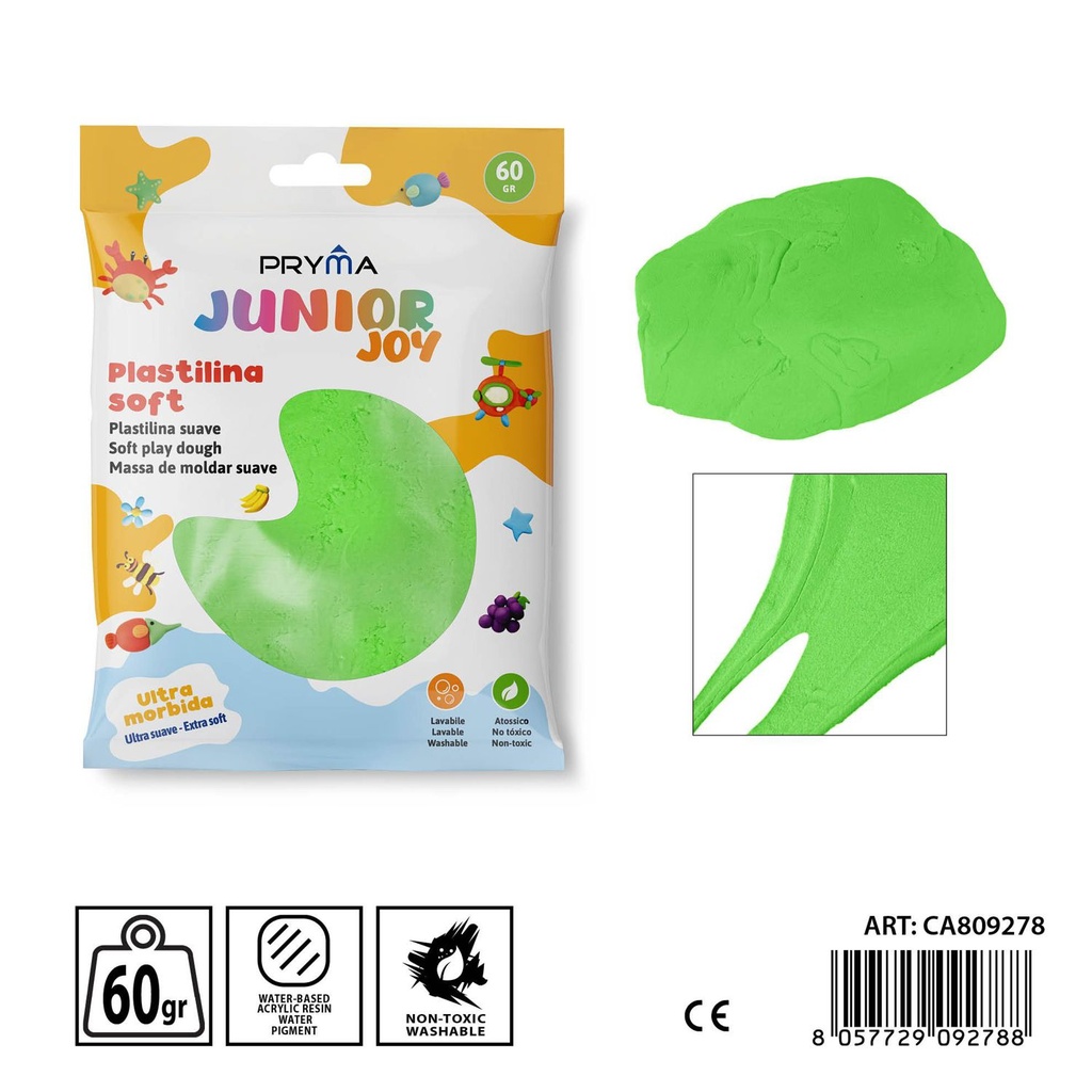 Plastilina 60g verde claro - Arcilla y manualidades