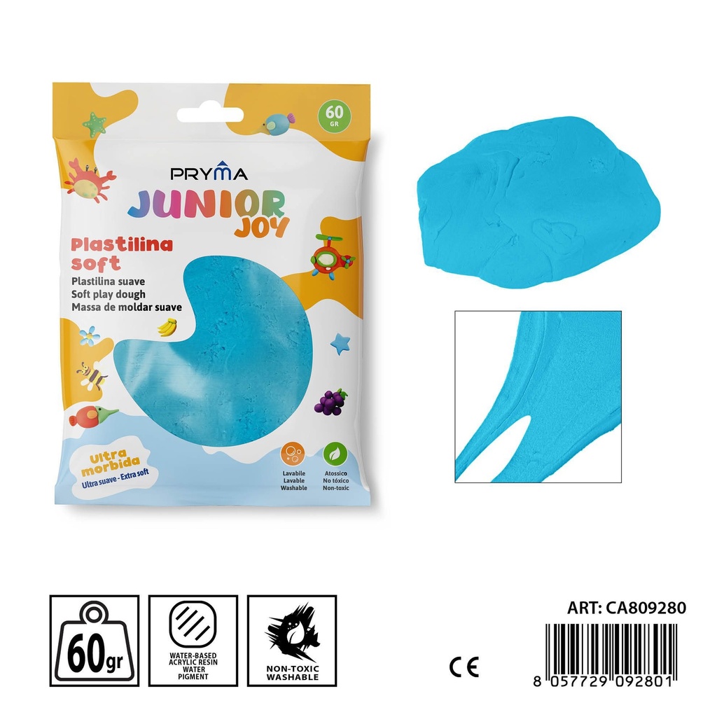 Plastilina 60g azul celeste - Herramientas de manualidades