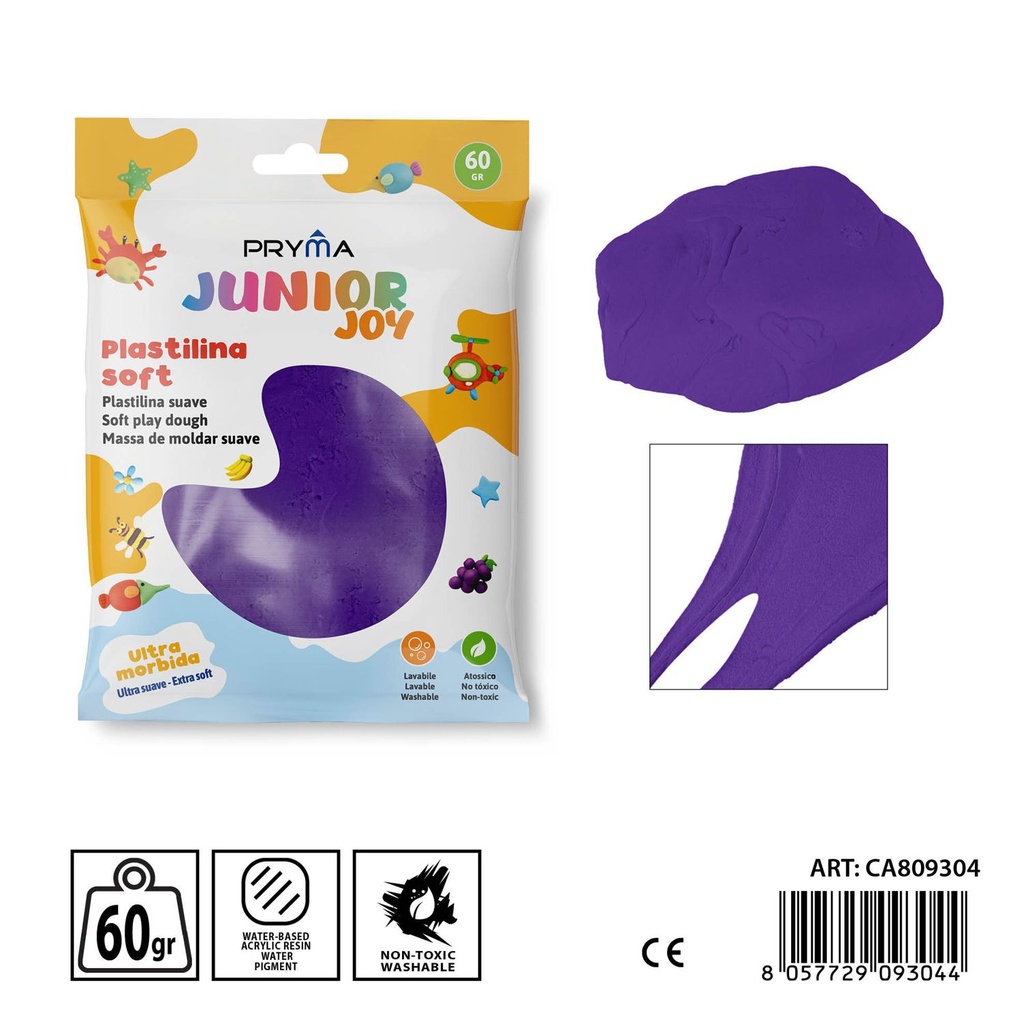 Plastilina 60g morado oscuro - Arcilla y manualidades