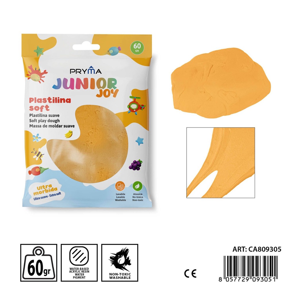 Plastilina 60g naranja claro - Arcilla y manualidades