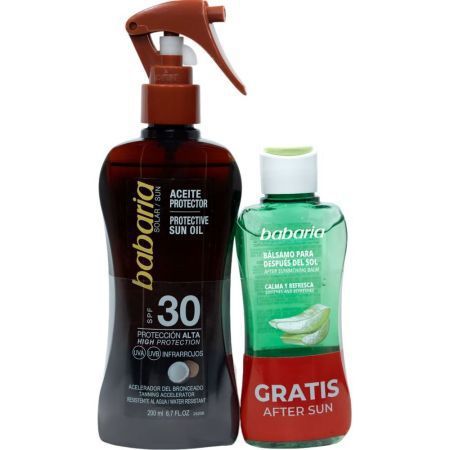  Spray Aceite Solar F30 200ml + Bálsamo Babaria - Protección solar y cuidado de la piel