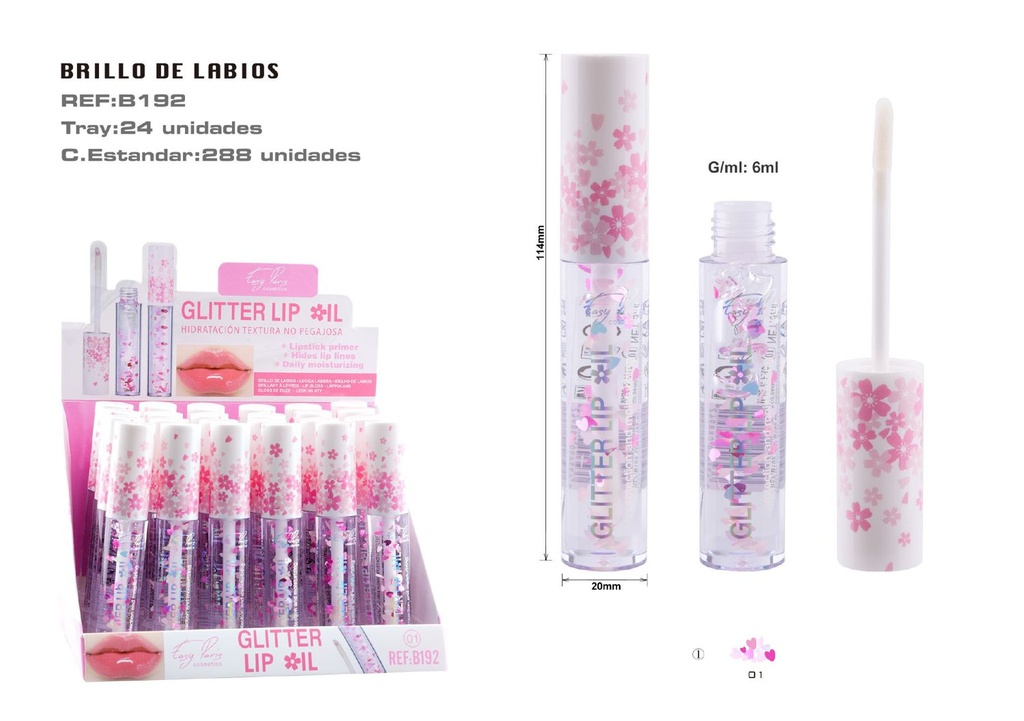  Brillo Labial Flor Cerezo 24u - Labios brillantes y cuidados