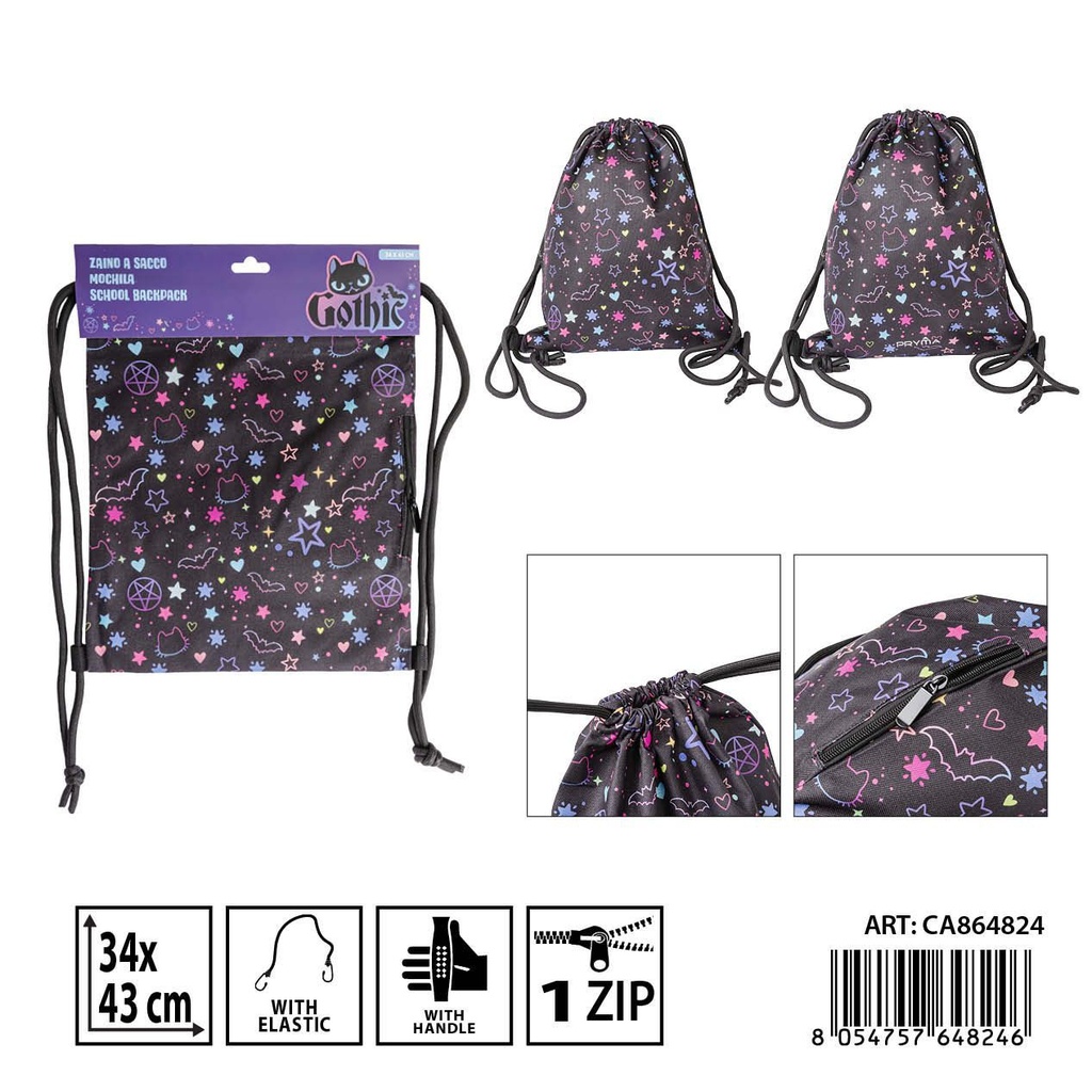 Mochila saco 34x43 cm - Estuches mochila y bolsas de deporte