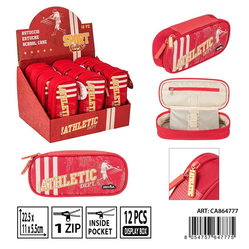 Estuche escolar con tapa 22.5x11x5.5 cm - Estuches de lápiz y organización