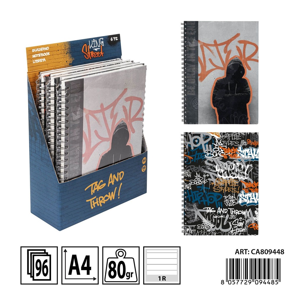 Cuaderno espiral A4 96 hojas 80g - Papelería y cuadernos