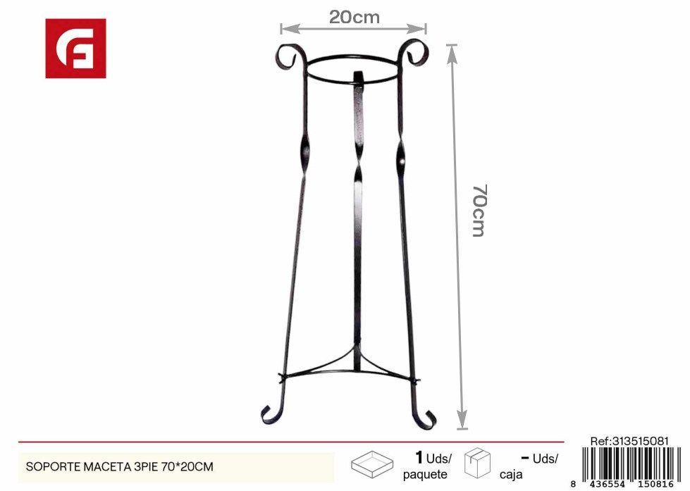 SOPORTE PARA MACETAS DE TRES PATAS 70*20 cm - Jardinería