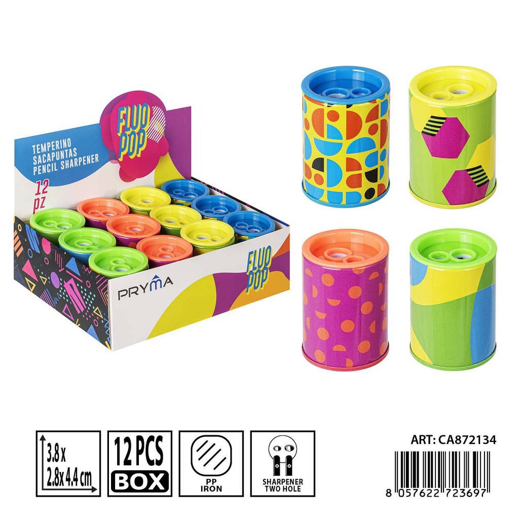 Sacapuntas doble con depósito 3.8x2.8x4.4 cm (repetido) - Accesorios de papelería