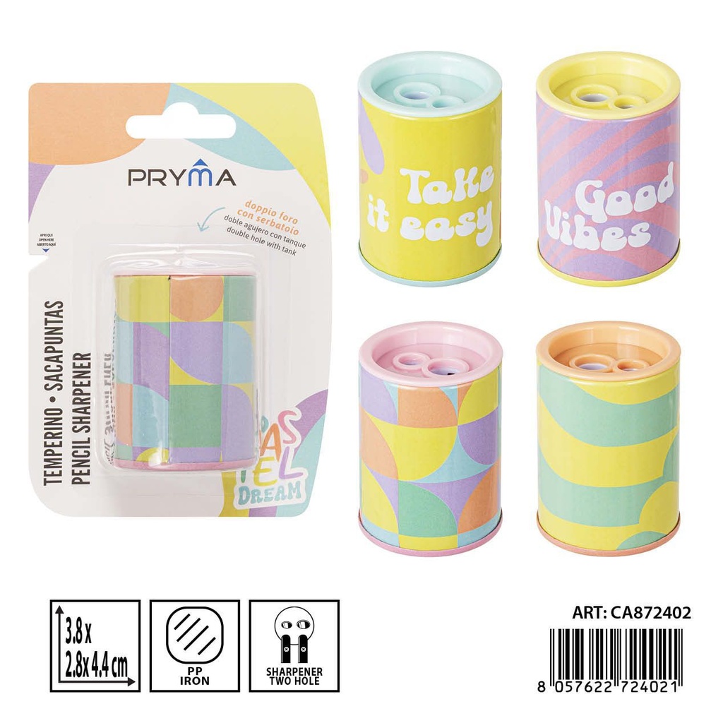 Sacapuntas doble con depósito 3.8x2.8x4.4 cm (repetido) - Accesorios de papelería