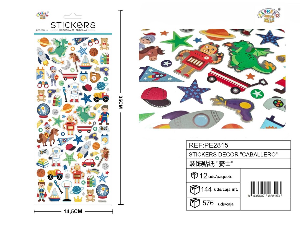 Stickers decor "caballero" 14.5x35 cm - Artículos decorativos 