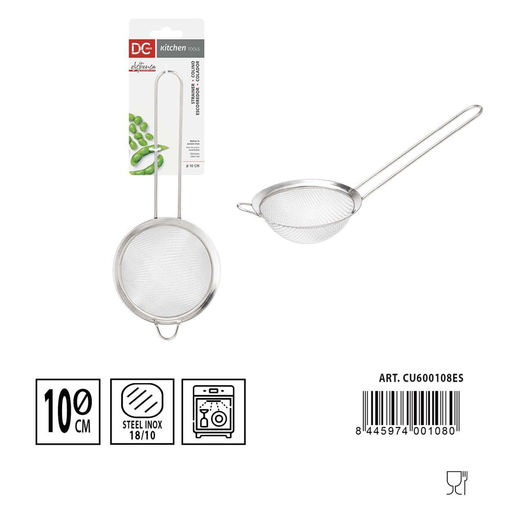 Colador redondo de acero 10cm - Herramientas de cocina