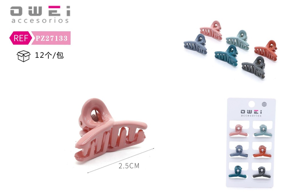 Pack pinza 2.5cm 6 piezas 12 unidades PZ27133 - Accesorios para el cabello