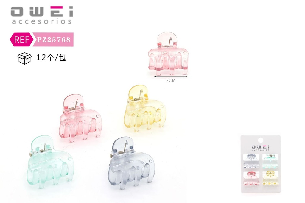 Pinza 3cm 4 piezas 12 unidades PZ25768 - Accesorios para el cabello