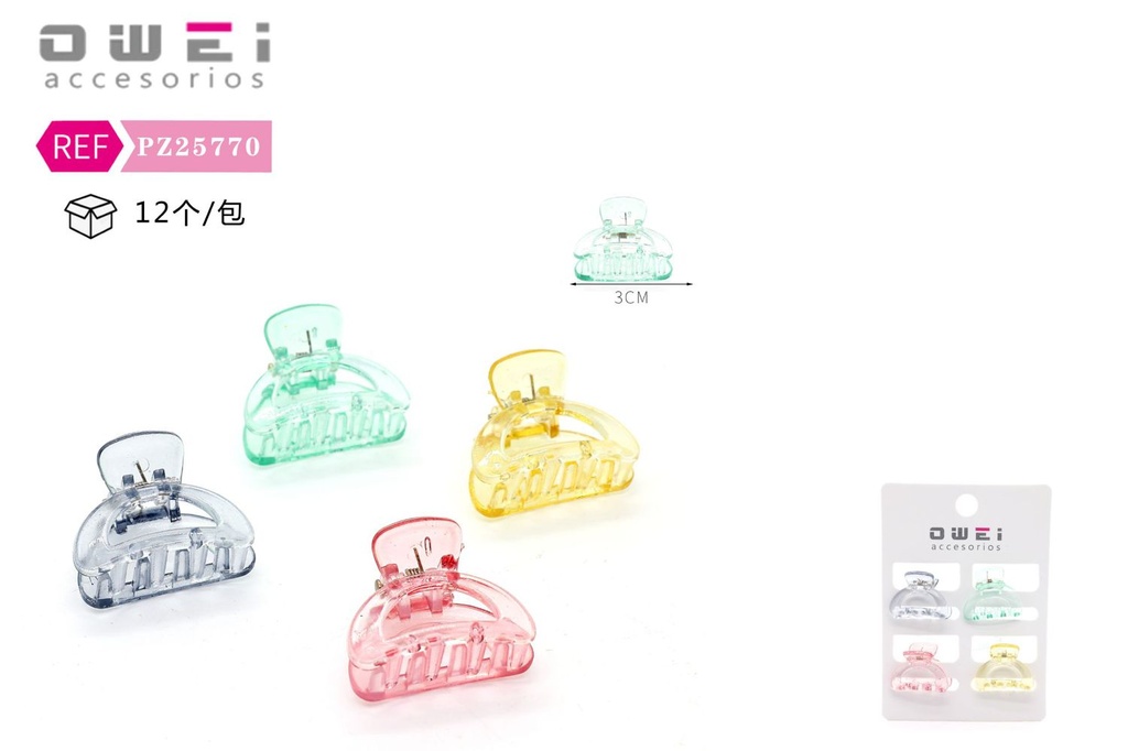 Pinza 3cm 4 piezas 12 unidades PZ25770 - Accesorios para el cabello