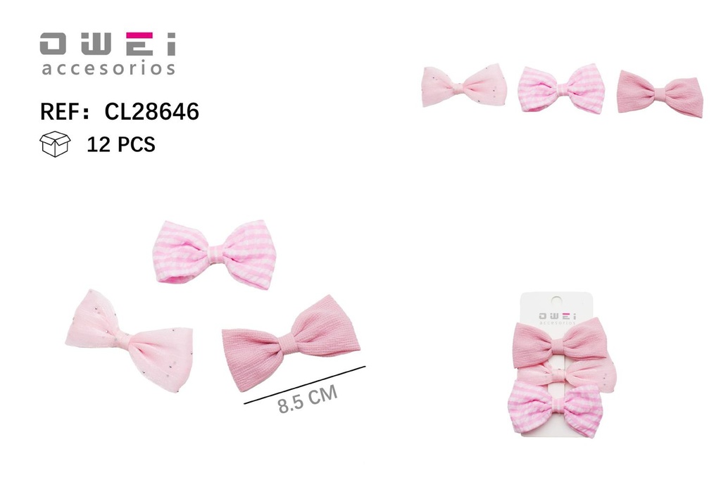 Pinza lazos 12 unidades CL28643 - Accesorios para el cabello