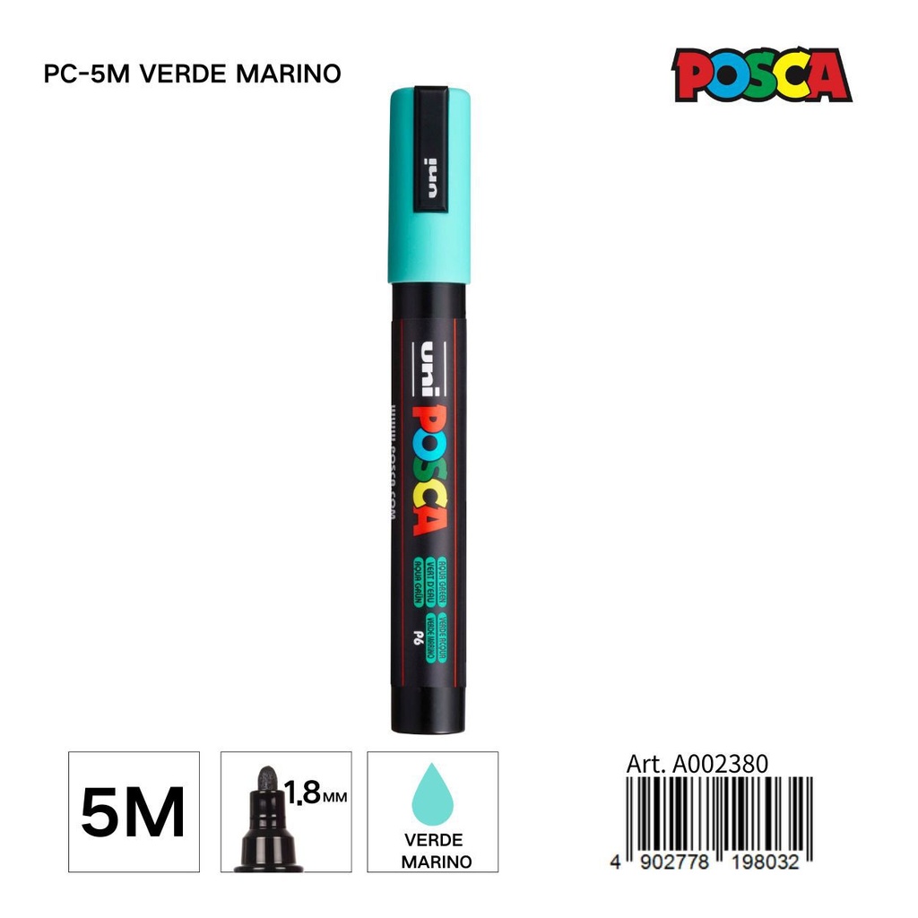 Marcador POSCA 1.8mm verde marino - Papelería y artículos de escritura
