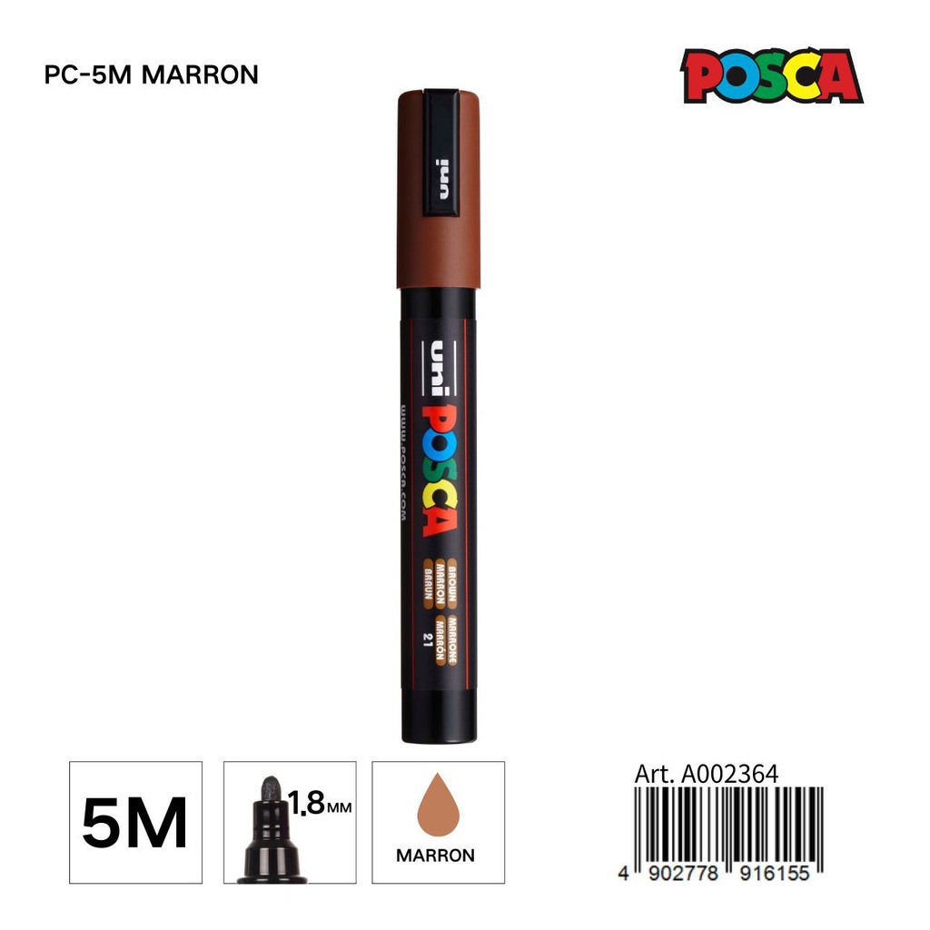 Marcador POSCA 1.8MM PC-5M Marrón - Material de papelería y marcadores