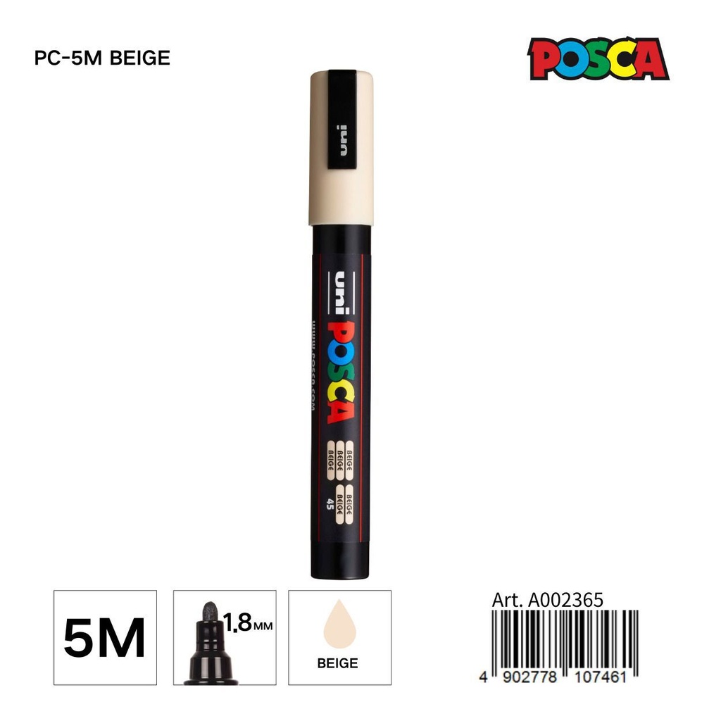 Marcador POSCA 1.8MM PC-5M Beige - Material de papelería y marcadores