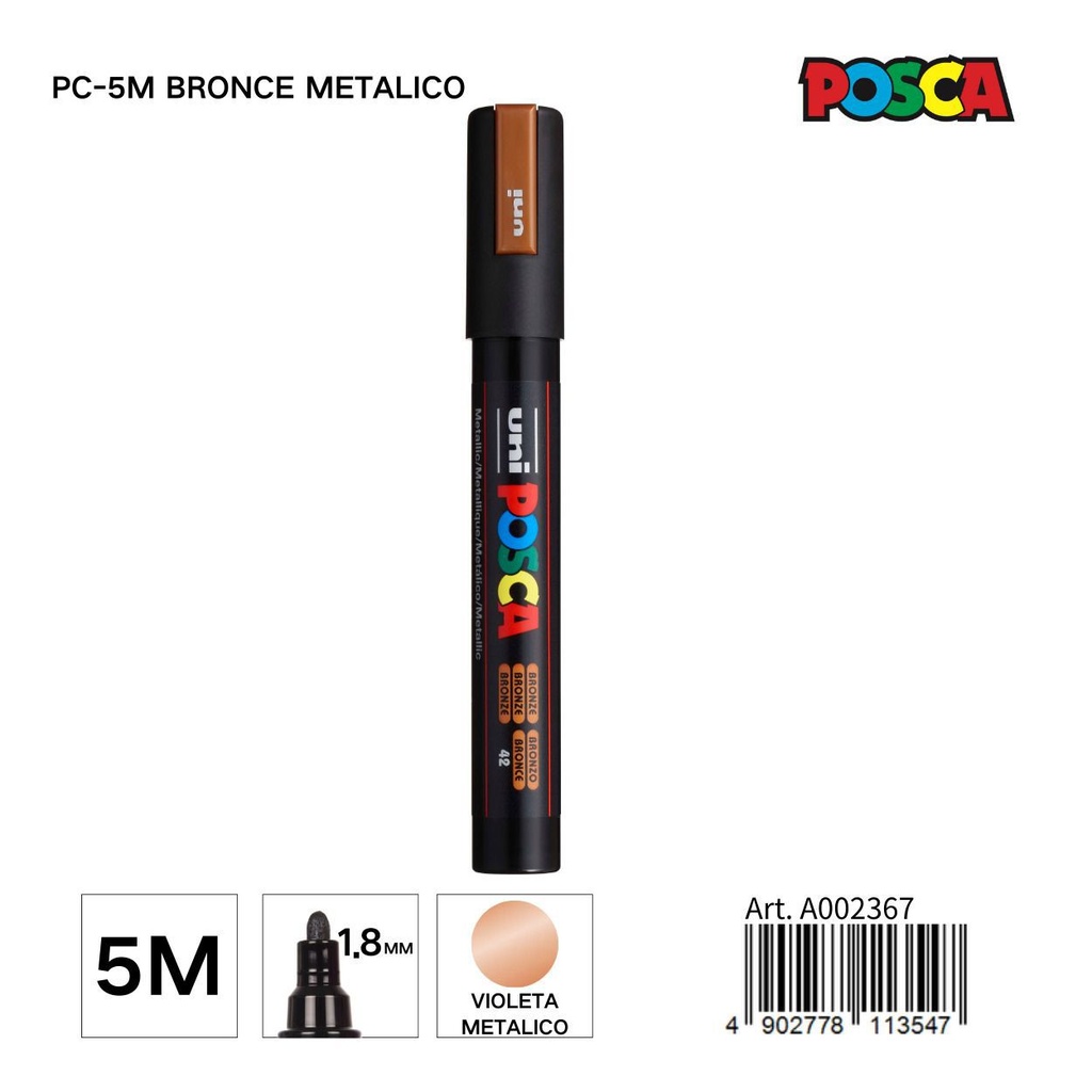 Marcador POSCA 1.8MM PC-5M Bronce Metálico - Material de papelería y marcadores