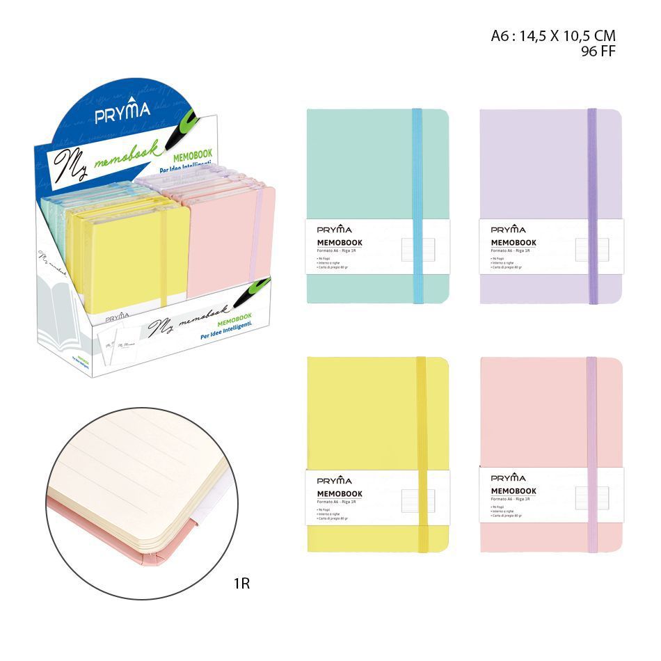 Libreta A6 1R color pastel 96 hojas - Papelería y cuadernos