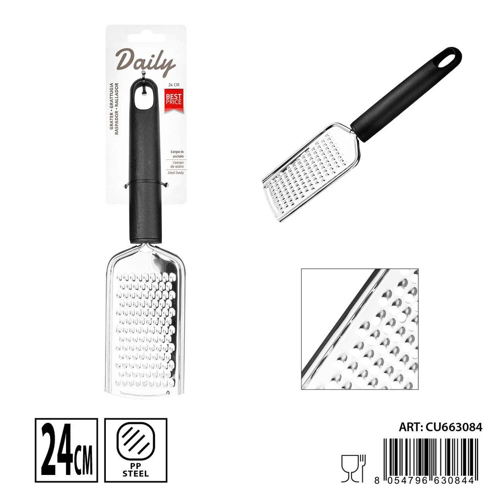 Rallador de acero inoxidable 24x6 cm - Utensilios de cocina