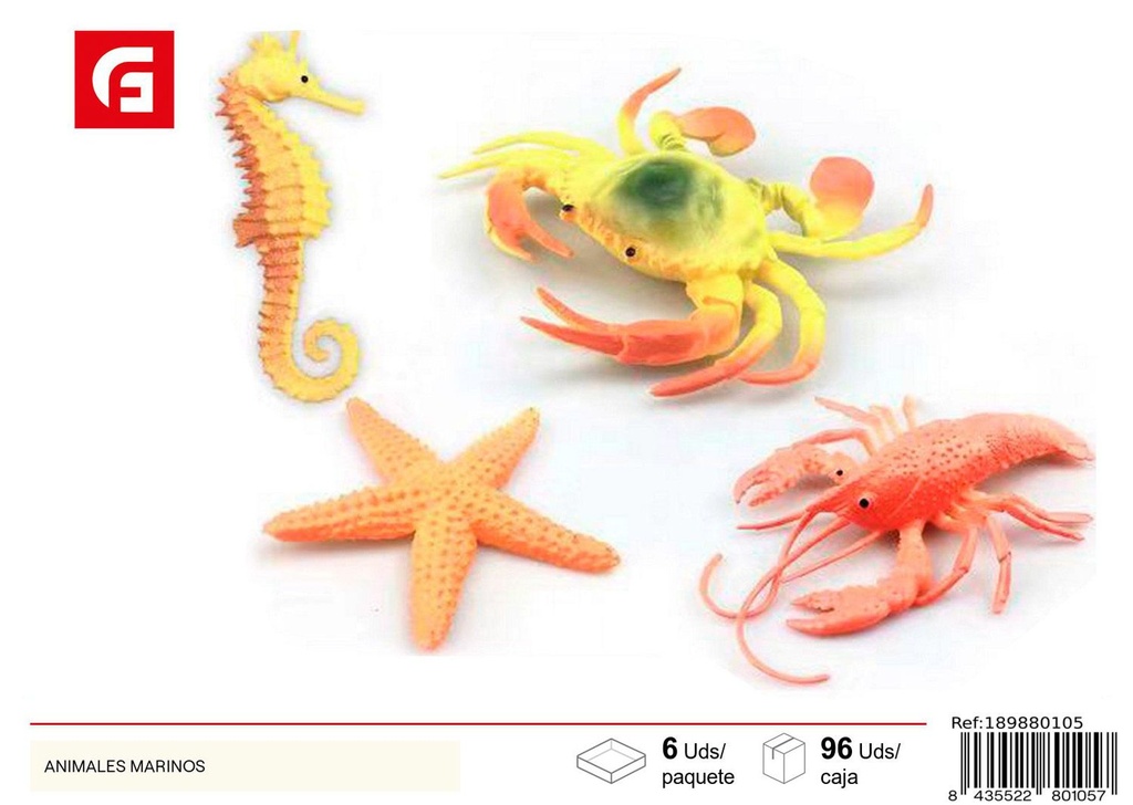 Juego de 4 animales marinos de 5 pulgadas - Juguetes y animales