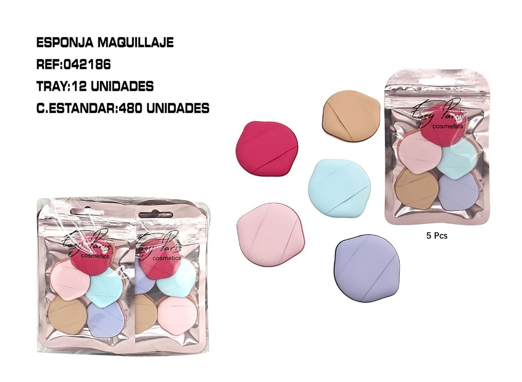 5 mini borlas de maquillaje látex 12/U - Herramienta práctica