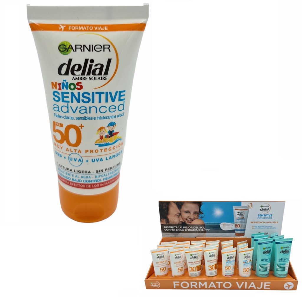  Garnier Delial solar niños F50 50ml - Protección solar y cuidado infantil