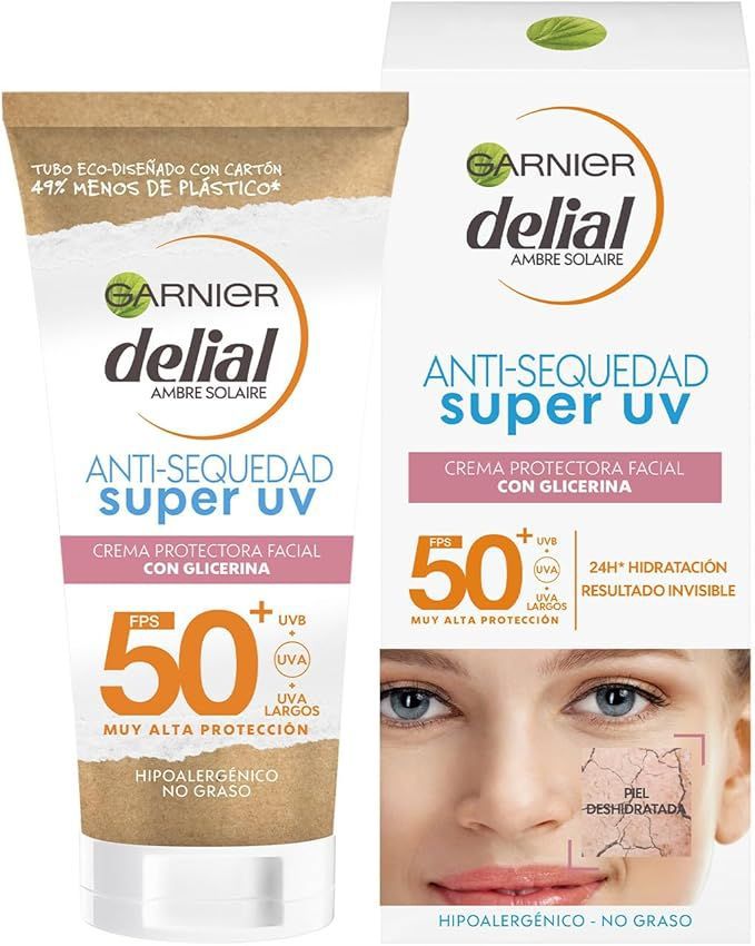 Cremas solares Garnier Delial Facial SPF50 50ml - Protección solar facial y cuidados de la piel