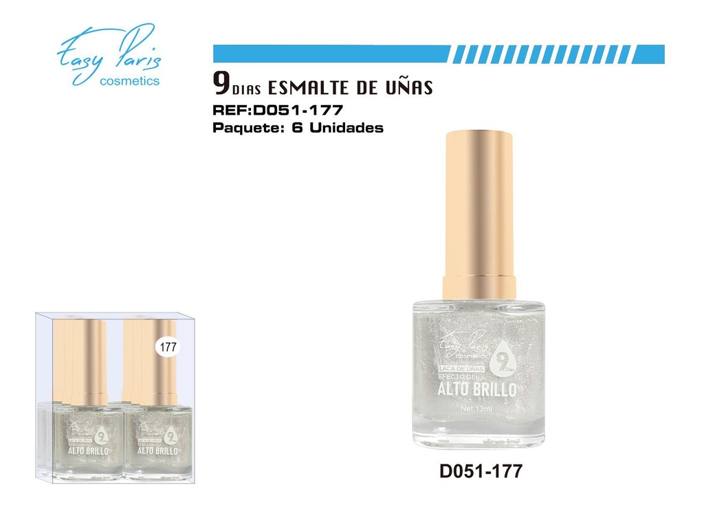 Laca de uñas 9 días 6/u - Cosméticos y esmaltes de uñas