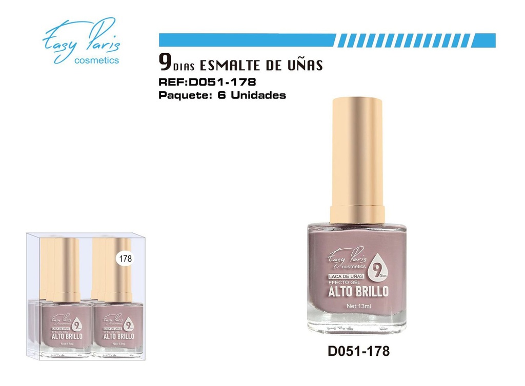 Laca de uñas 9 días 6/U - Esmaltes de larga duración