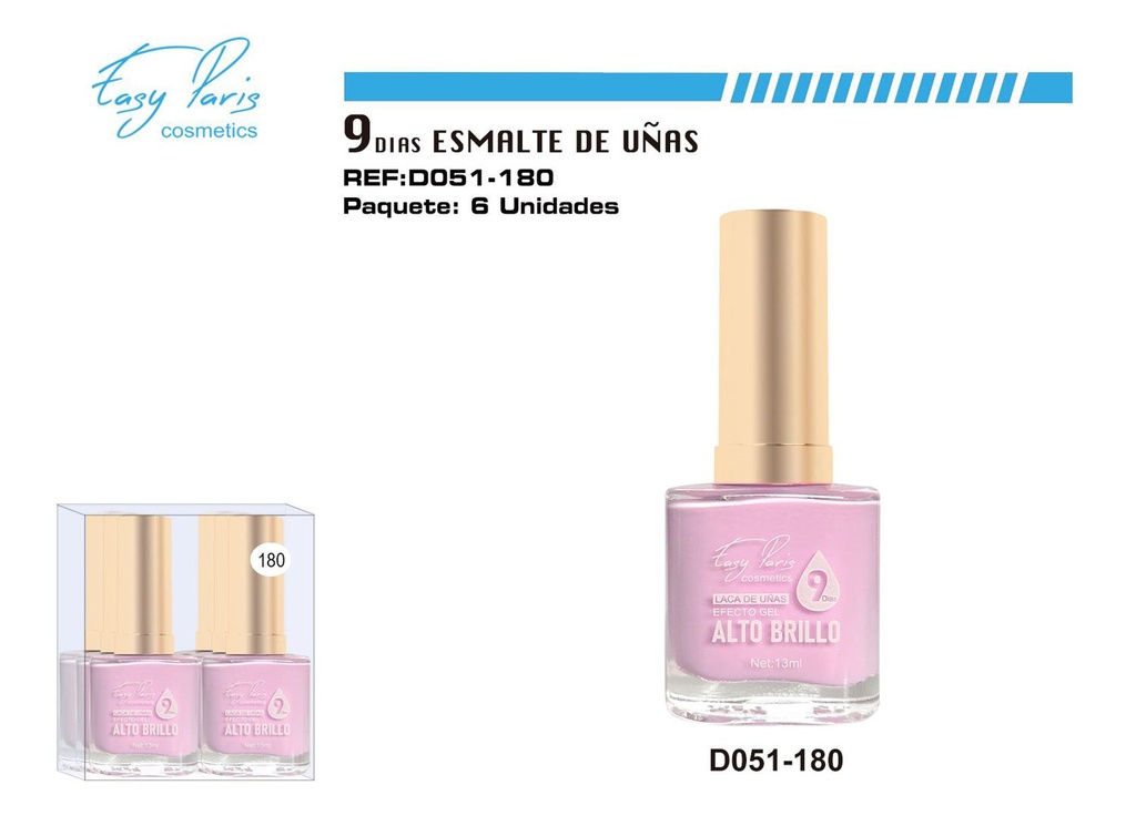 Laca de uñas 9 días 6/U - Esmaltes de larga duración