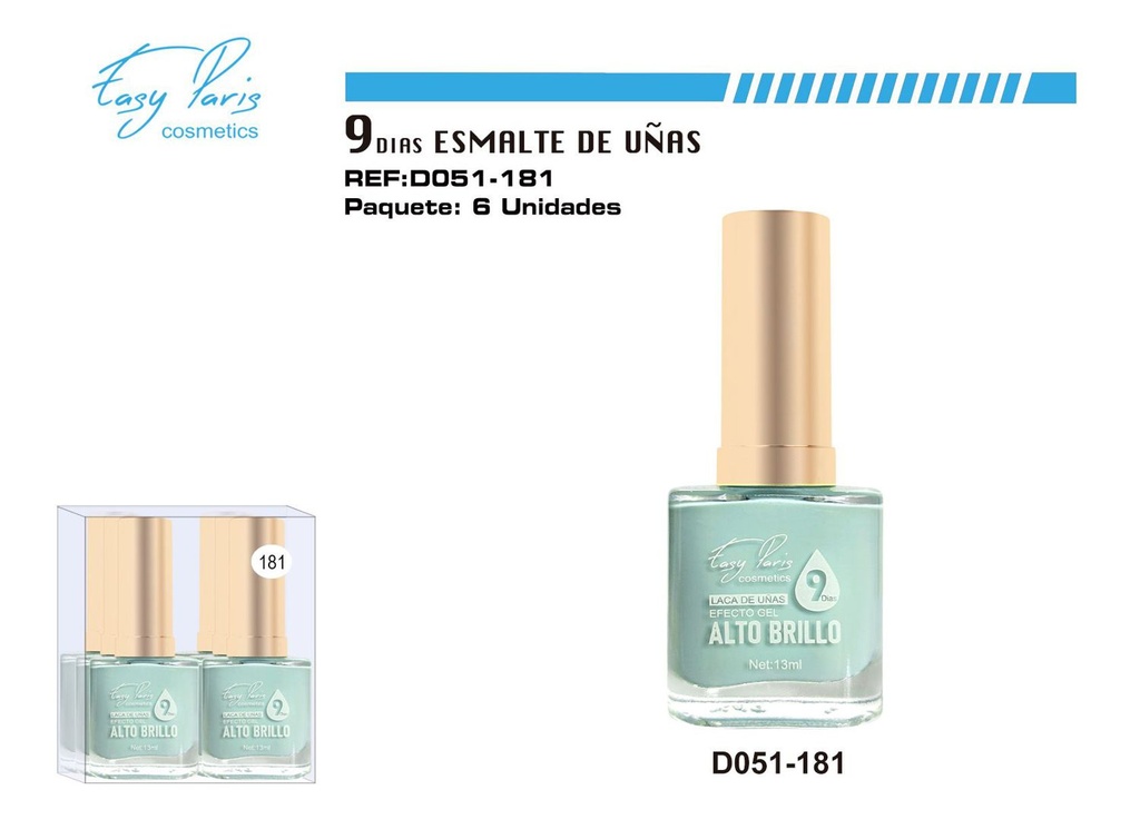 Laca de uñas 9 días 6/U - Esmaltes de larga duración