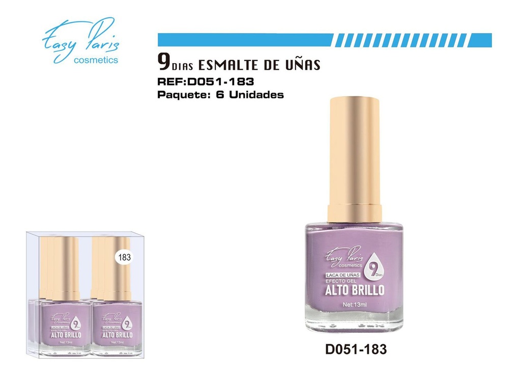Laca de uñas 9 días 6/U - Esmaltes de larga duración