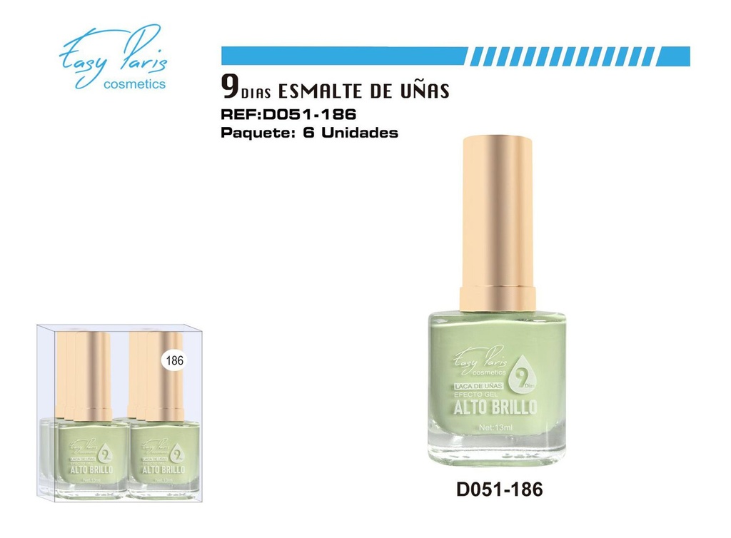 Laca de uñas 9 días 6/U - Esmaltes de larga duración