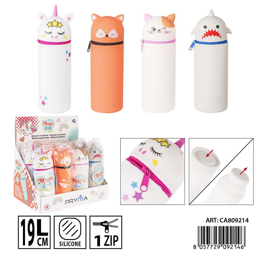 Estuche de silicona con forma de animal 19 cm - Estuches y mochilas