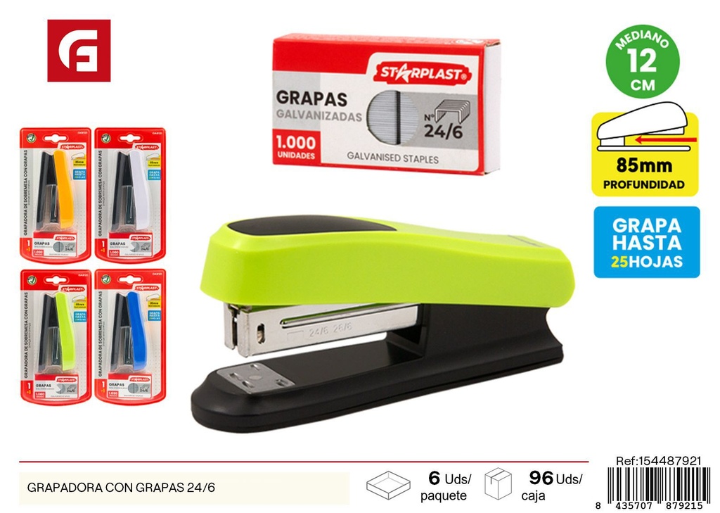 Grapadora con grapas 24/6 - Herramientas de oficina