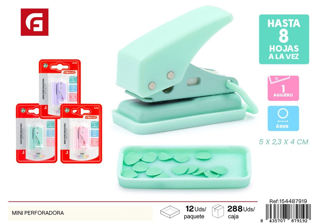 Mini perforadora portátil - Papelería y accesorios de oficina