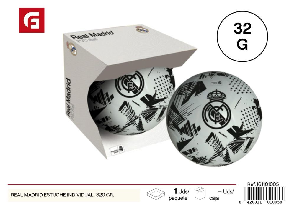 Balón Real Madrid estuche individual 320 gr - Juguetes y deportes