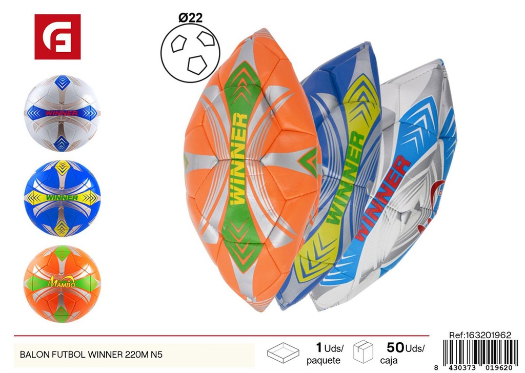 Balón de fútbol Winner 220 mm N5 - Juguetes y deportes