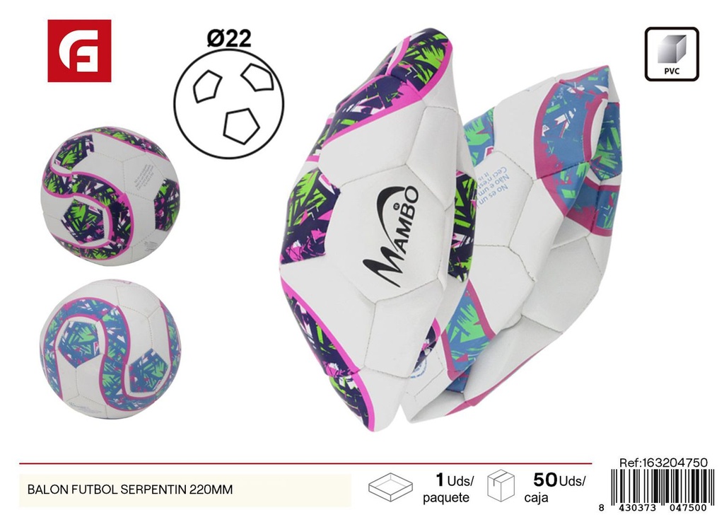 Balón de fútbol Serpentin 220 mm - Juguetes y deportes
