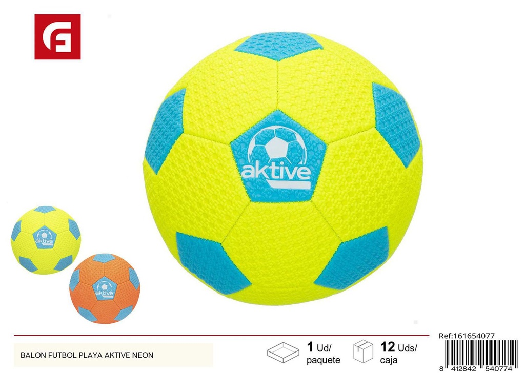 Balón de fútbol playa Aktive Neon - Juguetes y deportes