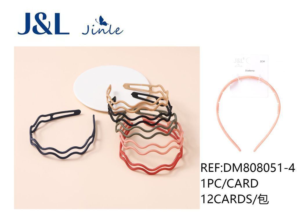Diadema 2cm surtida 12/u DM808051-4 - Accesorios para el cabello