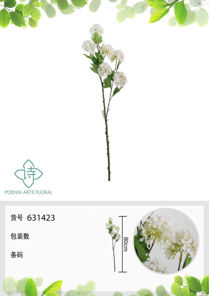 Arreglo floral artificial de 6 cabezas - Novedades en decoraciones