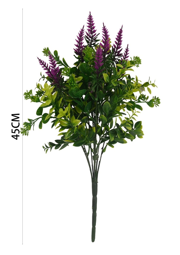 Arreglo floral artificial de 9 cabezas - Lavanda nueva - Ramos de flores