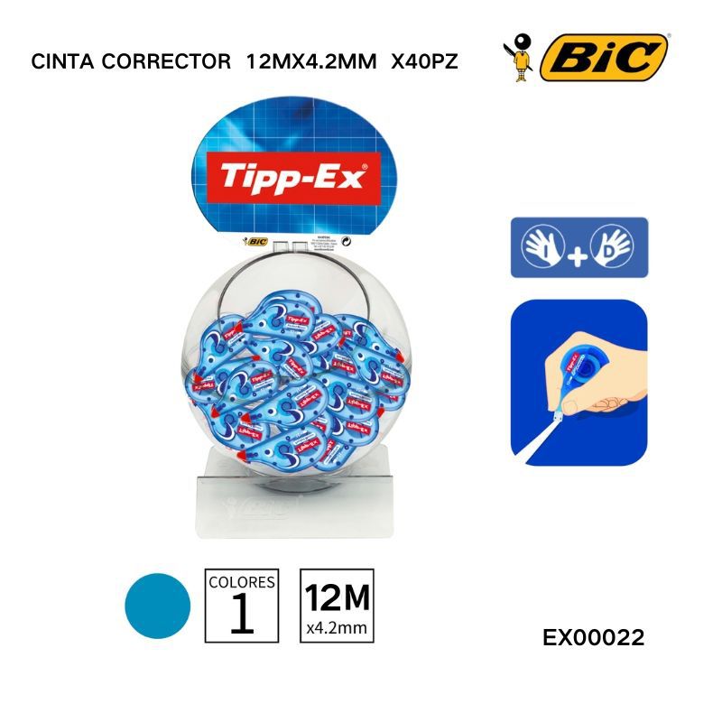 Cinta correctora BIC 12mx4.2mm - Material de papelería de marca