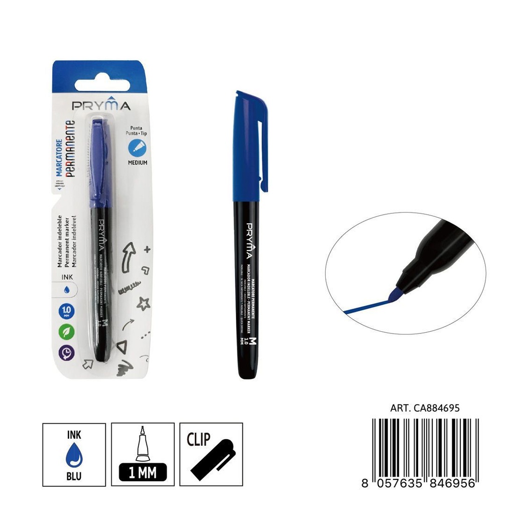 Marcador para CD punta M 1 mm azul - Instrumentos de escritura y marcadores