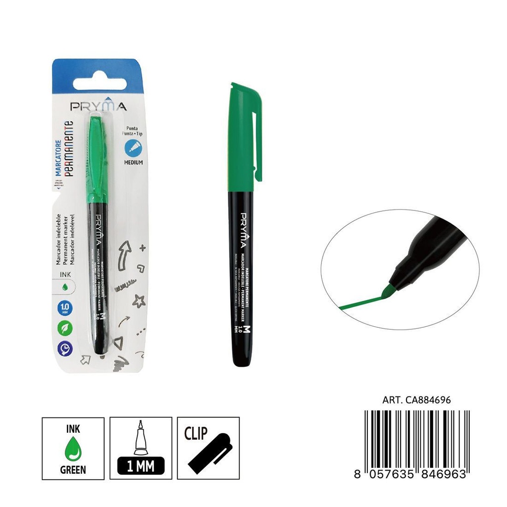 Marcador para CD punta M 1 mm verde - Instrumentos de escritura y marcadores
