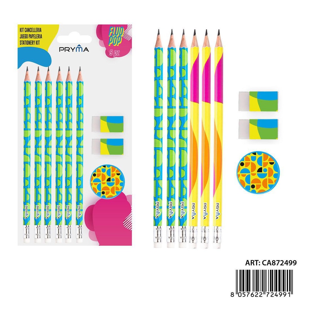 Juego de papelería 9 piezas - Artículos de papelería y escritorio