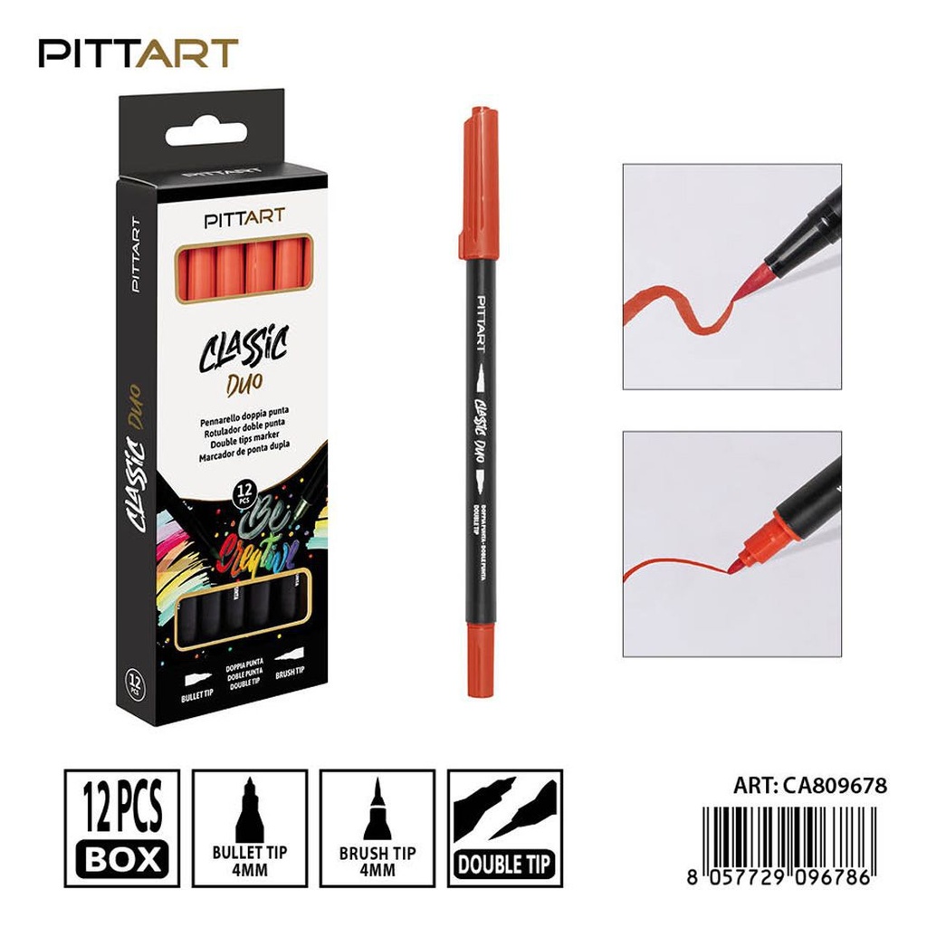 Ratulado doble punta pincel 12 piezas 016 verde pino - Material de pintura y dibujo