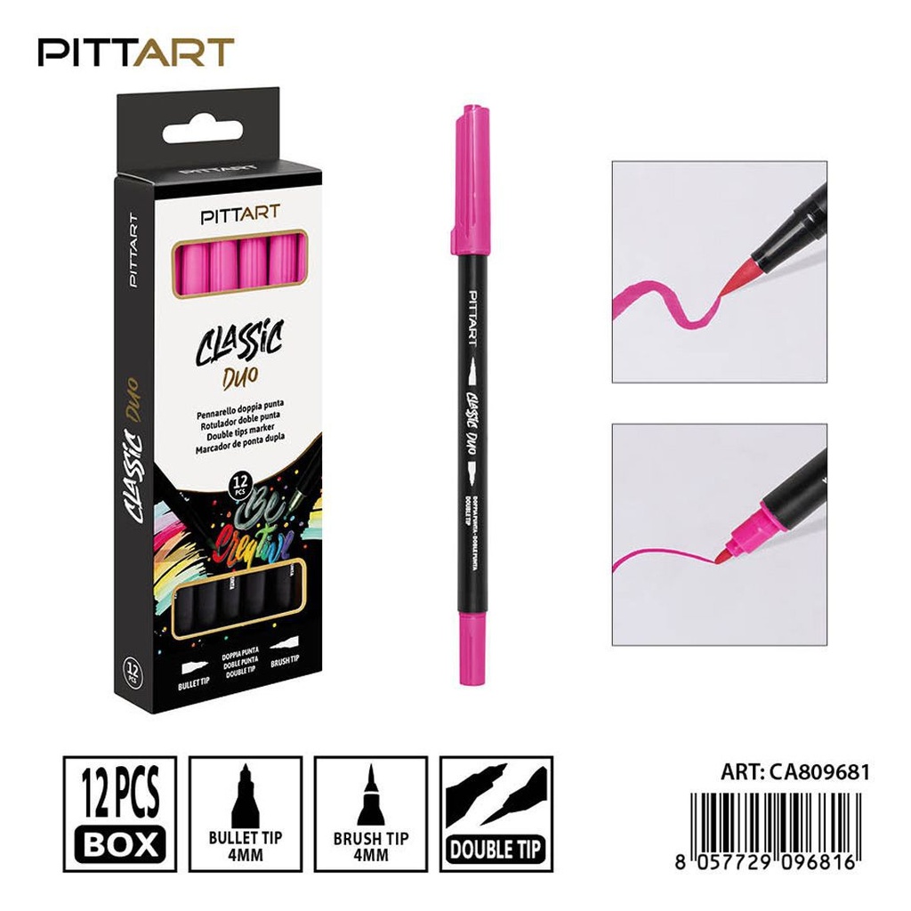 Ratulado doble punta pincel 12 piezas 019 rojo - Material de pintura y dibujo